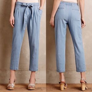 Anthropologie Cartonnier Paper Bag Chambray Jeans